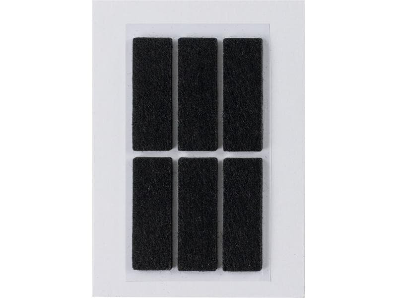 Herma Stickers Filzgleiter 15 x 45 mm, 6 Stück, Schwarz