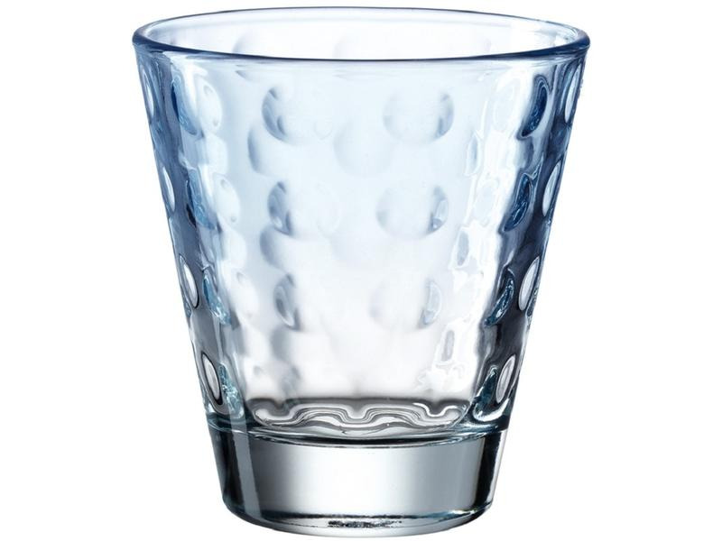 Leonardo Trinkglas Optic Pastell 215 ml, 6 Stück, Blau