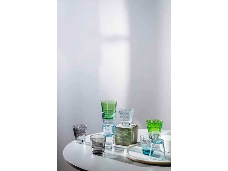 Leonardo Trinkglas Optic Pastell 215 ml, 6 Stück, Orange