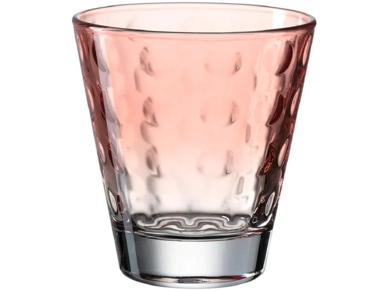 Leonardo Trinkglas Optic Pastell 215 ml, 6 Stück, Rot