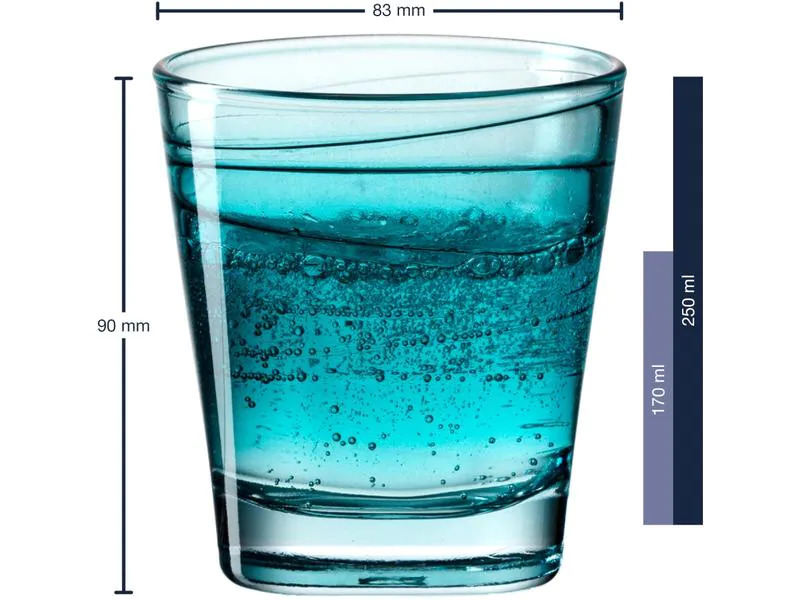 Leonardo Trinkglas Vario Struttura 250 ml, 6 Stück, Transparent