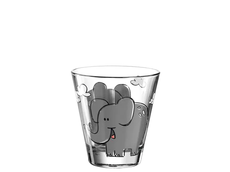 Leonardo Trinkglas für Kinder Bambini Elefant 215 ml, 6 Stück