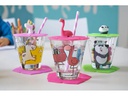 Leonardo Trinkglas für Kinder Bambini Flamingo, 215 ml, 3-teilig