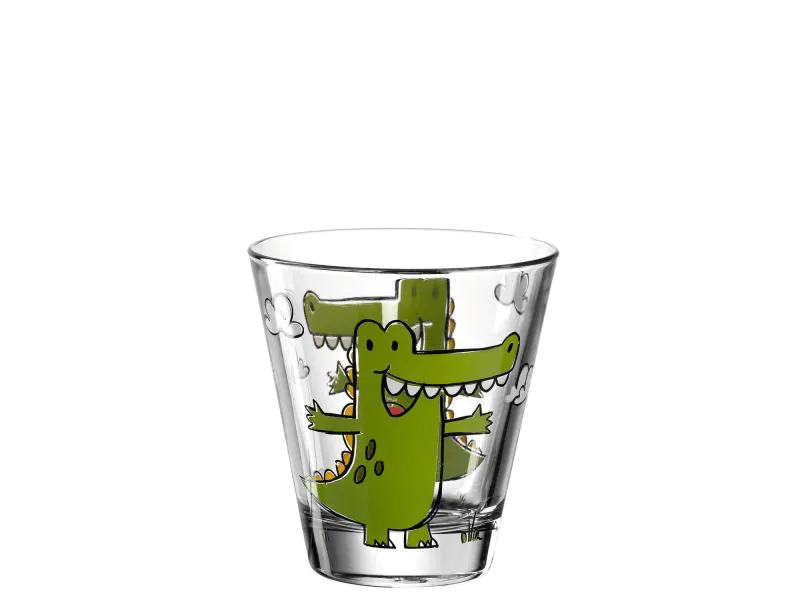 Leonardo Trinkglas für Kinder Bambini Krokodil 215 ml, 6 Stück