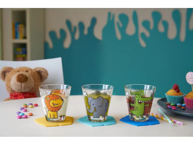 Leonardo Trinkglas für Kinder Bambini Krokodil 215 ml, 6 Stück
