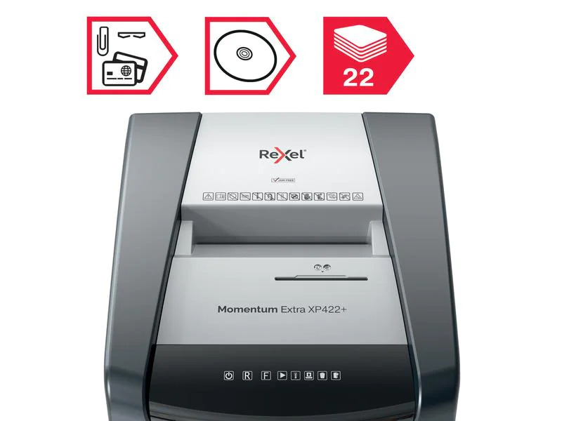 Rexel Aktenvernichter Momentum Extra XP422+ P-4, 22 Seiten