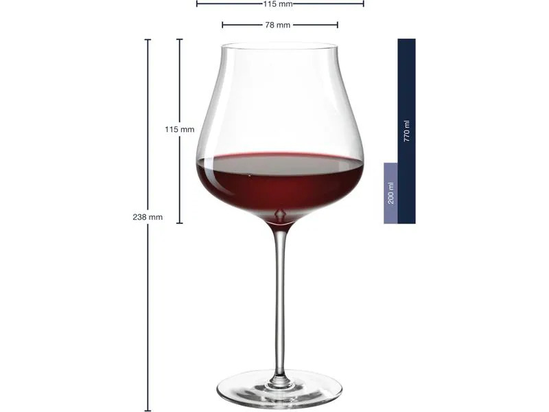 Leonardo Rotweinglas Brunelli 770 ml, 6 Stück, Transparent