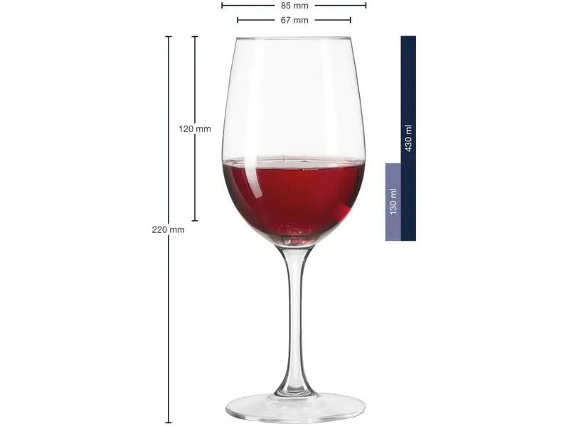 Leonardo Rotweinglas Ciao 430 ml, 6 Stück, Transparent