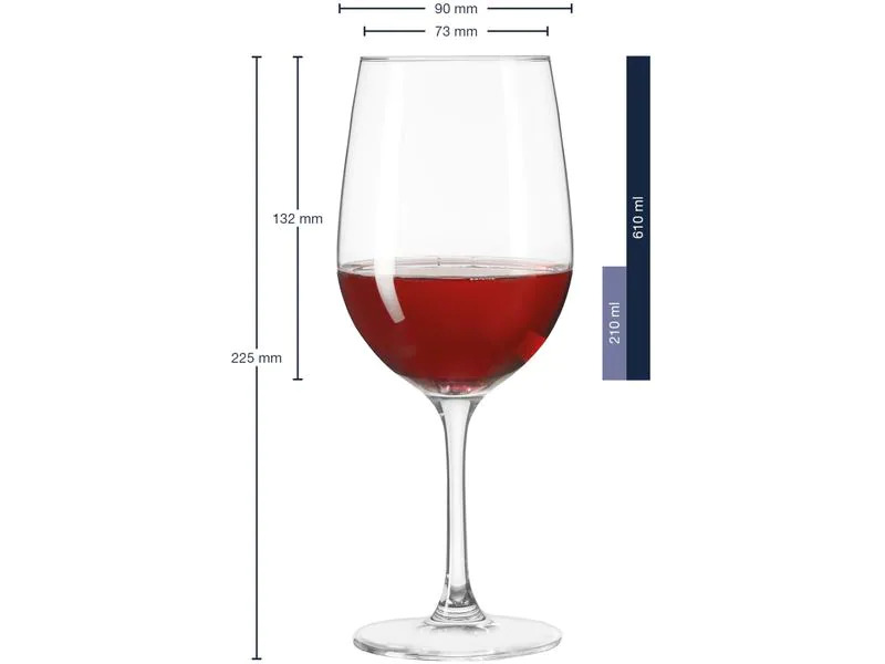 Leonardo Rotweinglas Ciao 610 ml, 6 Stück, Transparent