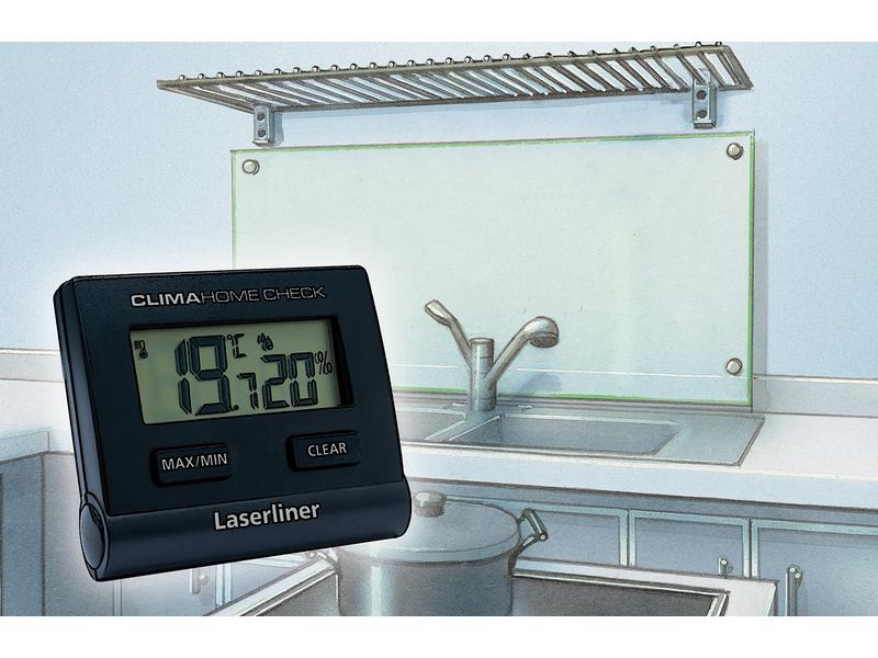 Laserliner Thermo-/Hygrometer ClimaHome-Check Black Digital