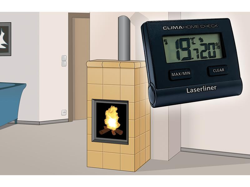 Laserliner Thermo-/Hygrometer ClimaHome-Check Black Digital