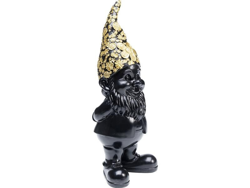 Kare Dekofigur Zwerg Stehend Schwarz/Gold