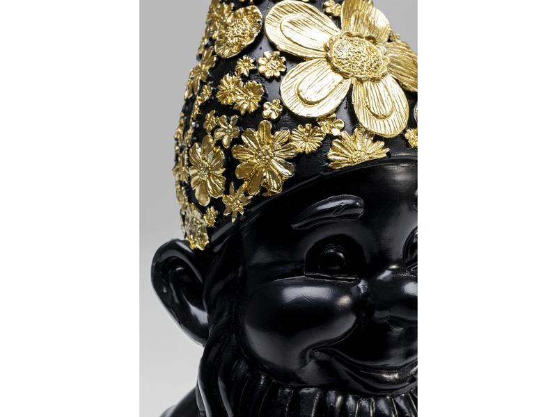 Kare Dekofigur Zwerg Stehend Schwarz/Gold