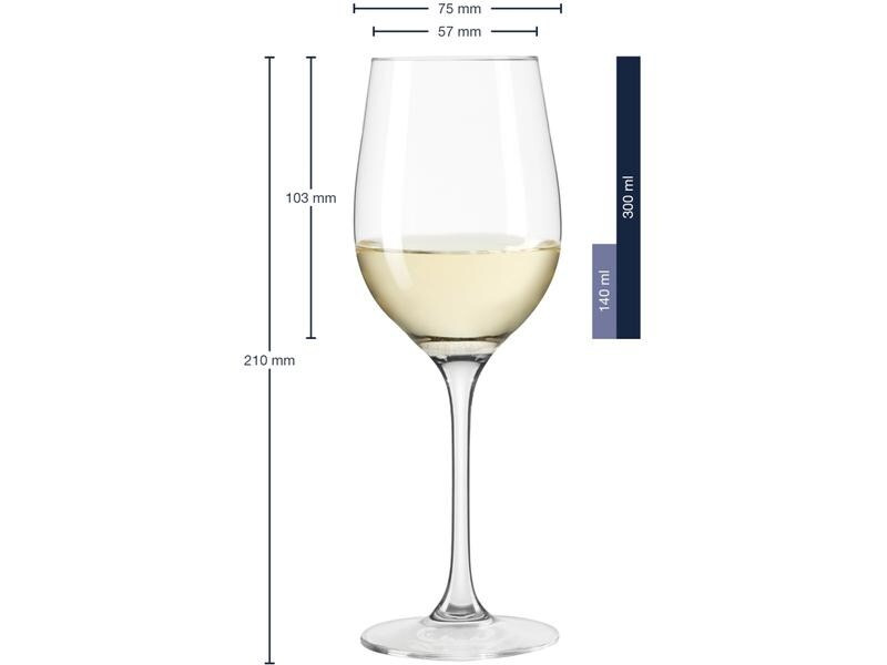 Leonardo Weissweinglas Ciao 300 ml, 6 Stück, Transparent