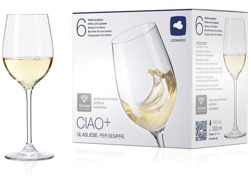 Leonardo Weissweinglas Ciao 300 ml, 6 Stück, Transparent