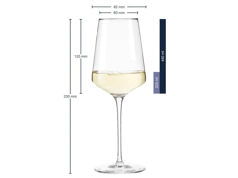 Leonardo Weissweinglas Puccini 400 ml, 6 Stück, Transparent