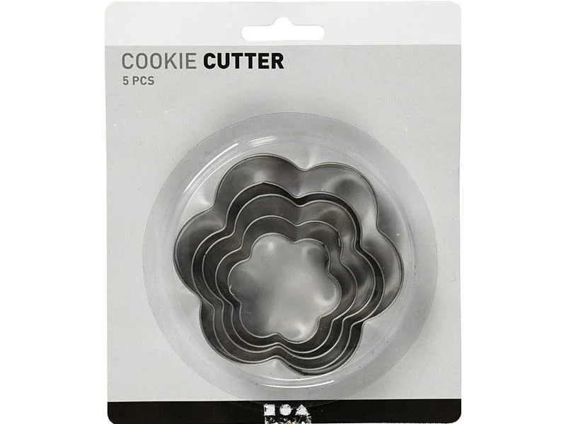 Creativ Company Ausstecher 8 cm 5 Stück, Blume