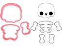 Cut my Cookies Ausstecher Halloweenserie Skelet und Folie