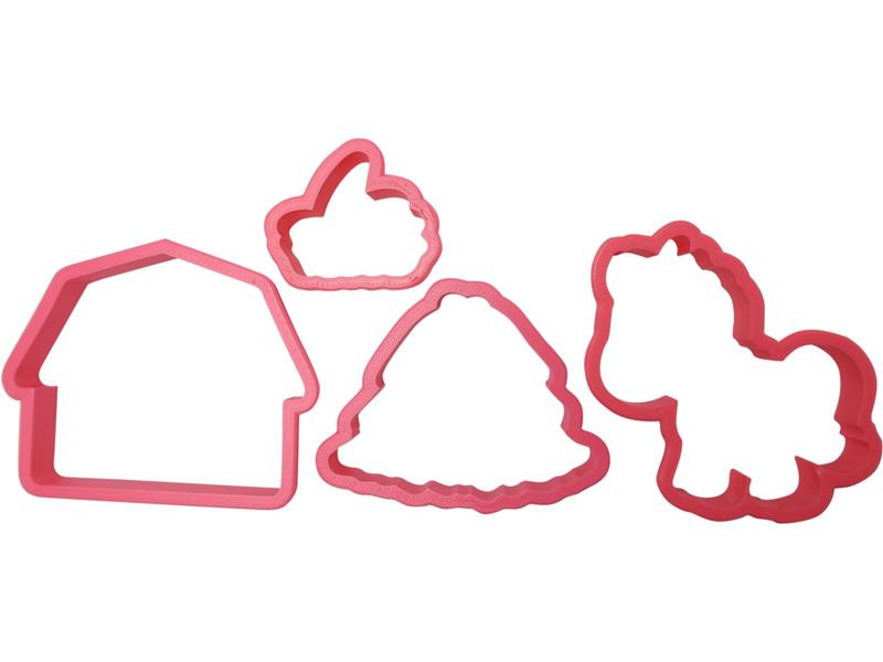 Cut my Cookies Ausstecher Serie Bauernhof mit Pferdestall