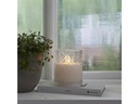 Star Trading LED-Kerze Flamme Romb, Ø 10 cm x 125 mm, Transparent