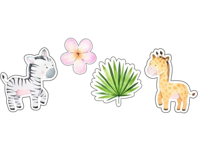 Cut my Cookies Ausstecher Serie Safari mit Giraffe und Zebra
