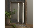 Star Trading LED-Kerzen Set Dinner Flamme Swirl, Ø 2.3 cm x 250 mm, Beige