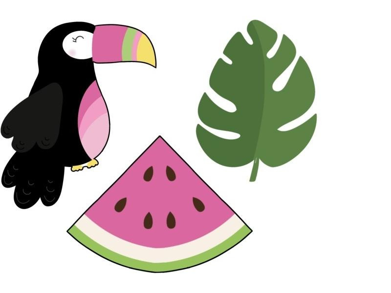 Cut my Cookies Ausstecher Serie mit Tucan, Melona und Blatt