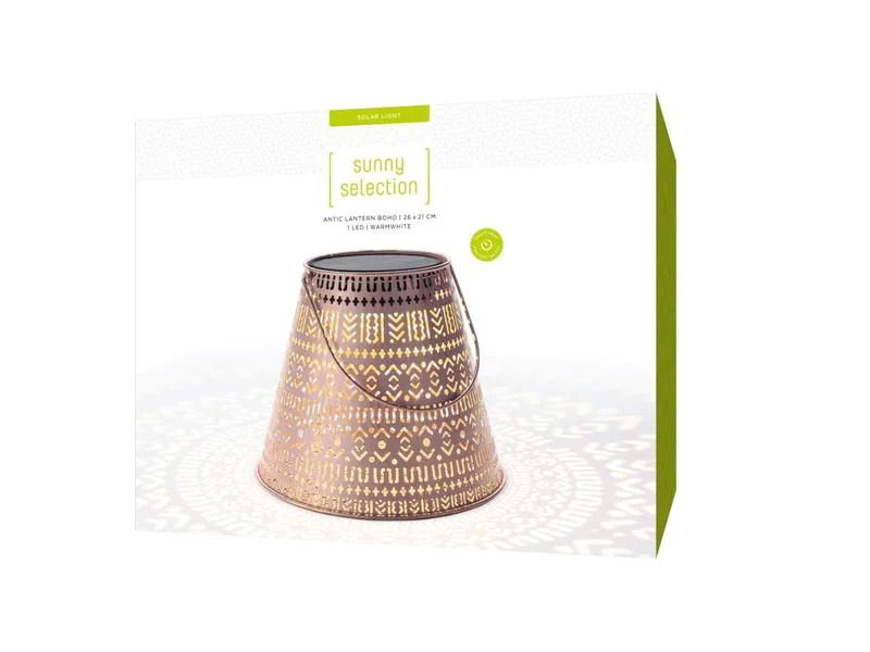 STT Laterne Solar Antic Boho, ⌀ 26, Braun