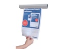 Franken Wandklemmschiene 150 x 4 cm, 1 Stück, Grau