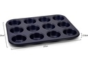 Zyliss Muffin Backform 12 Mulden, Dunkelblau