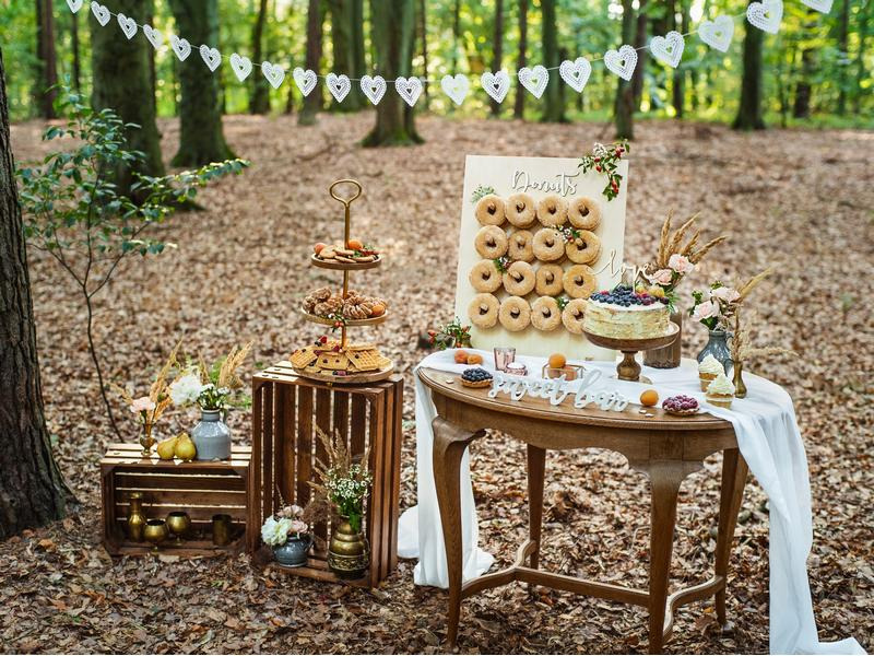 Partydeco Kuchen-Topper Love 23 x 16 cm, Holz, 1 Stück, Braun