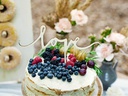 Partydeco Kuchen-Topper Love 23 x 16 cm, Holz, 1 Stück, Braun