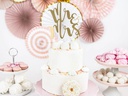 Partydeco Kuchen-Topper Mr &amp; Mrs 25.5 cm, 1 Stück, Gold