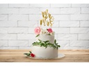 Partydeco Kuchen-Topper Mr &amp; Mrs 25.5 cm, 1 Stück, Gold