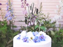 Partydeco Kuchen-Topper Mr &amp; Mrs 25.5 cm, 1 Stück, Silber