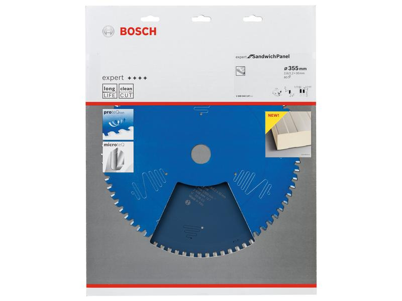 Bosch Professional Kreissägeblatt Expert Sandwich Panel, 35.5 x 3 x 0.26 cm, 80