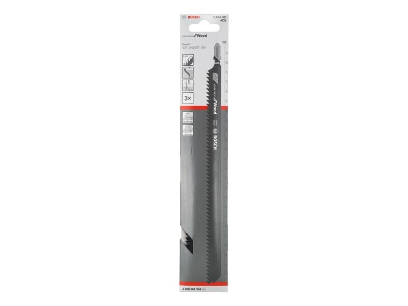 Bosch Professional Stichsägeblatt T 1044 DP Precision for Wood, 3 Stück