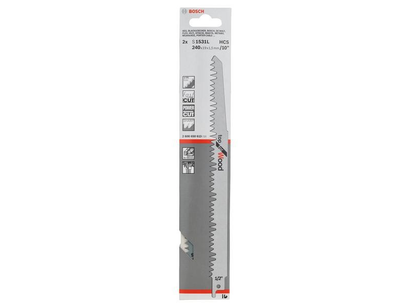 Bosch Professional Säbelsägeblatt S 1531 L Top for Wood, 2 Stück