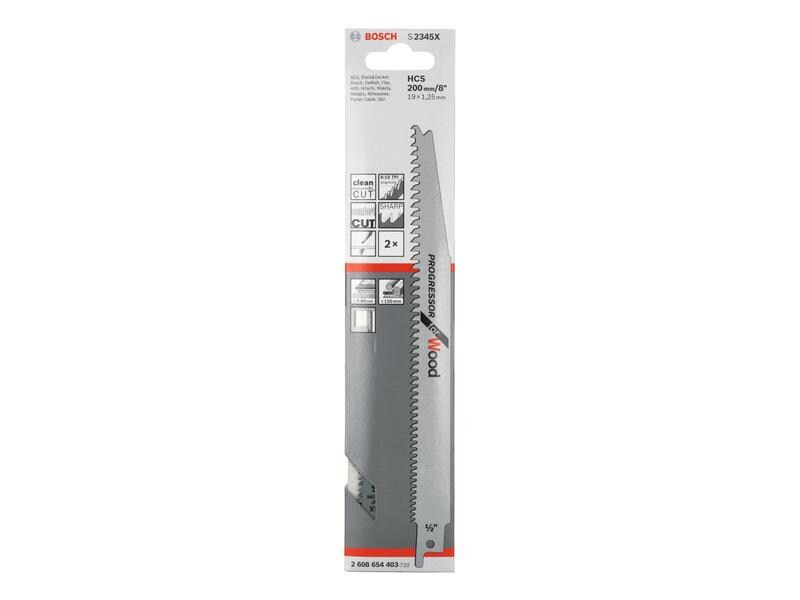 Bosch Professional Säbelsägeblatt S 2345 X Progressor for Wood, 2 Stück