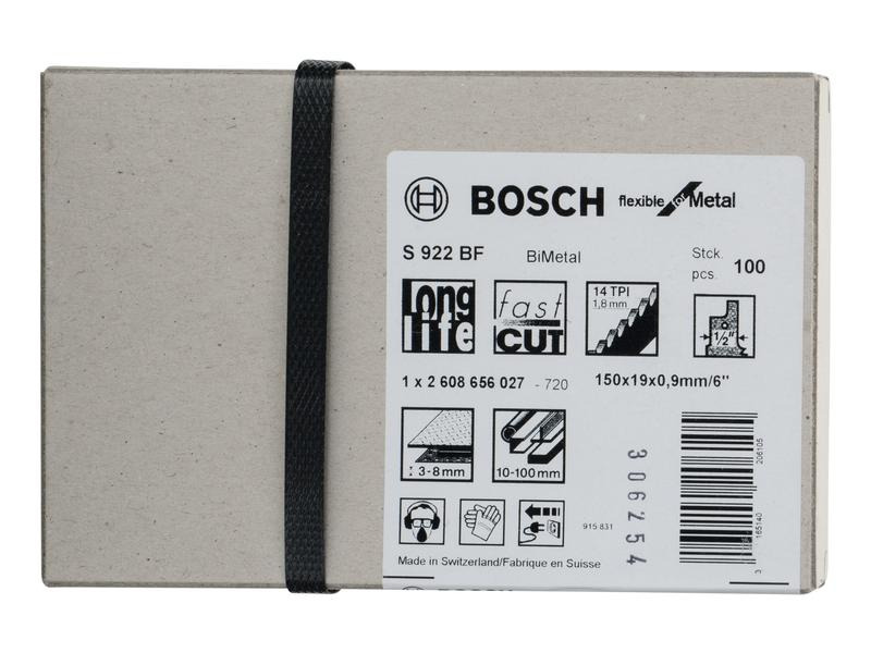 Bosch Professional Säbelsägeblatt S 922 BF Flexible for Metal, 100 Stück