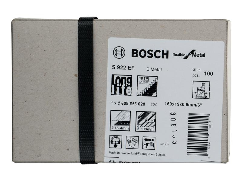 Bosch Professional Säbelsägeblatt S 922 EF Flexible for Metal, 100 Stück