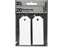 Creativ Company Geschenkanhänger Happy Moments Weiss, 3x8 cm, 20 Stk.