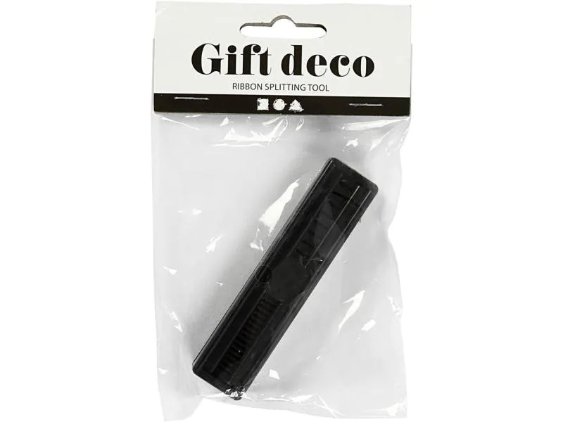 Creativ Company Geschenkband Splitter Schwarz