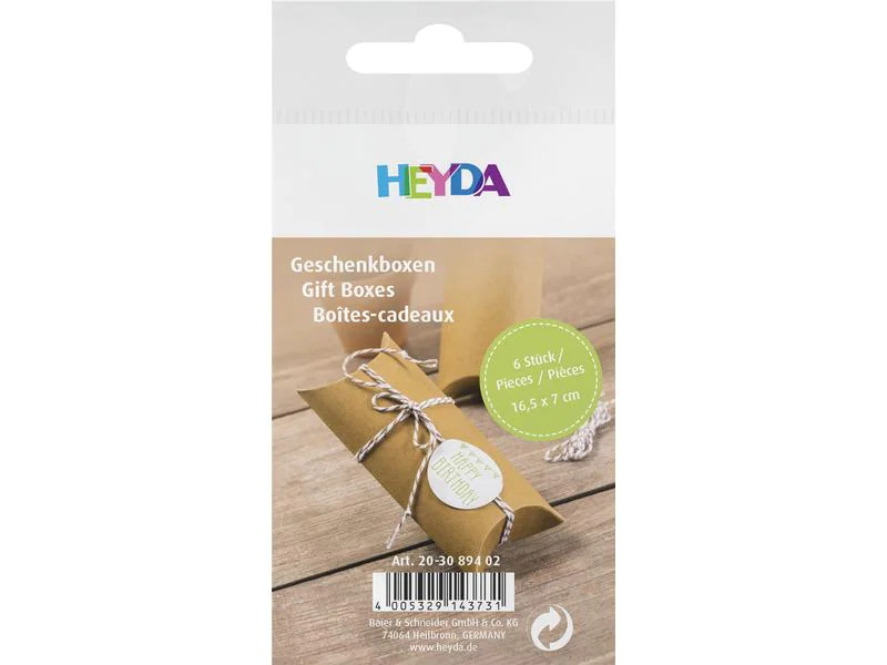 Heyda Geschenkschachtel 70 x 105 mm 6 Stück, Nature