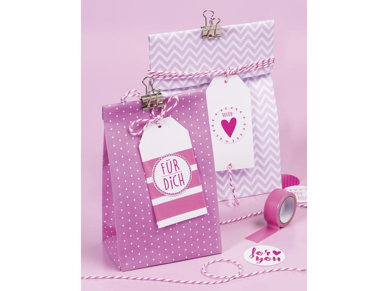 Heyda Papiertüte 12 Stück Pink