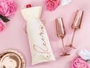 Partydeco Flaschentasche  Flaschentasche Cheers 5 Stück, Beige/Rosegold