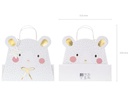 Partydeco Geschenktasche Eisbär 31.5 x 27 x 10 cm, Weiss