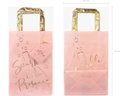Partydeco Geschenktasche Prosecco 18 x 26 x 10 cm, 6 Stück, Rosa