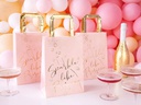 Partydeco Geschenktasche Prosecco 18 x 26 x 10 cm, 6 Stück, Rosa