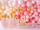 Partydeco Geschenktasche Prosecco 18 x 26 x 10 cm, 6 Stück, Rosa